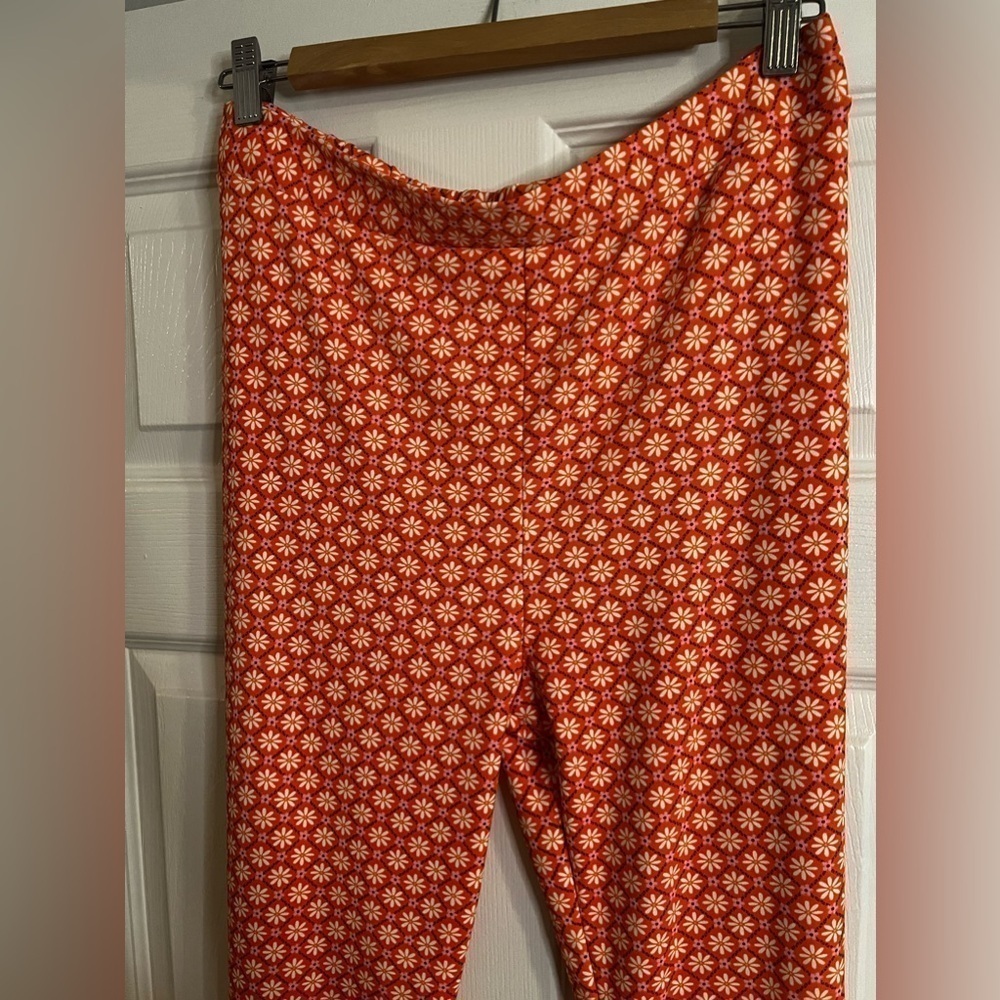 Wild Fable Orange Patterned Flare Pants - Picture 9 of 12